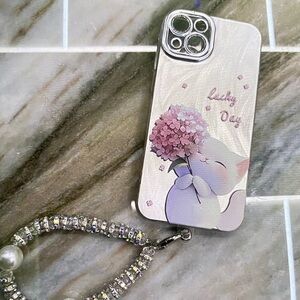 Lucky Day Cat Design Phone Case - White